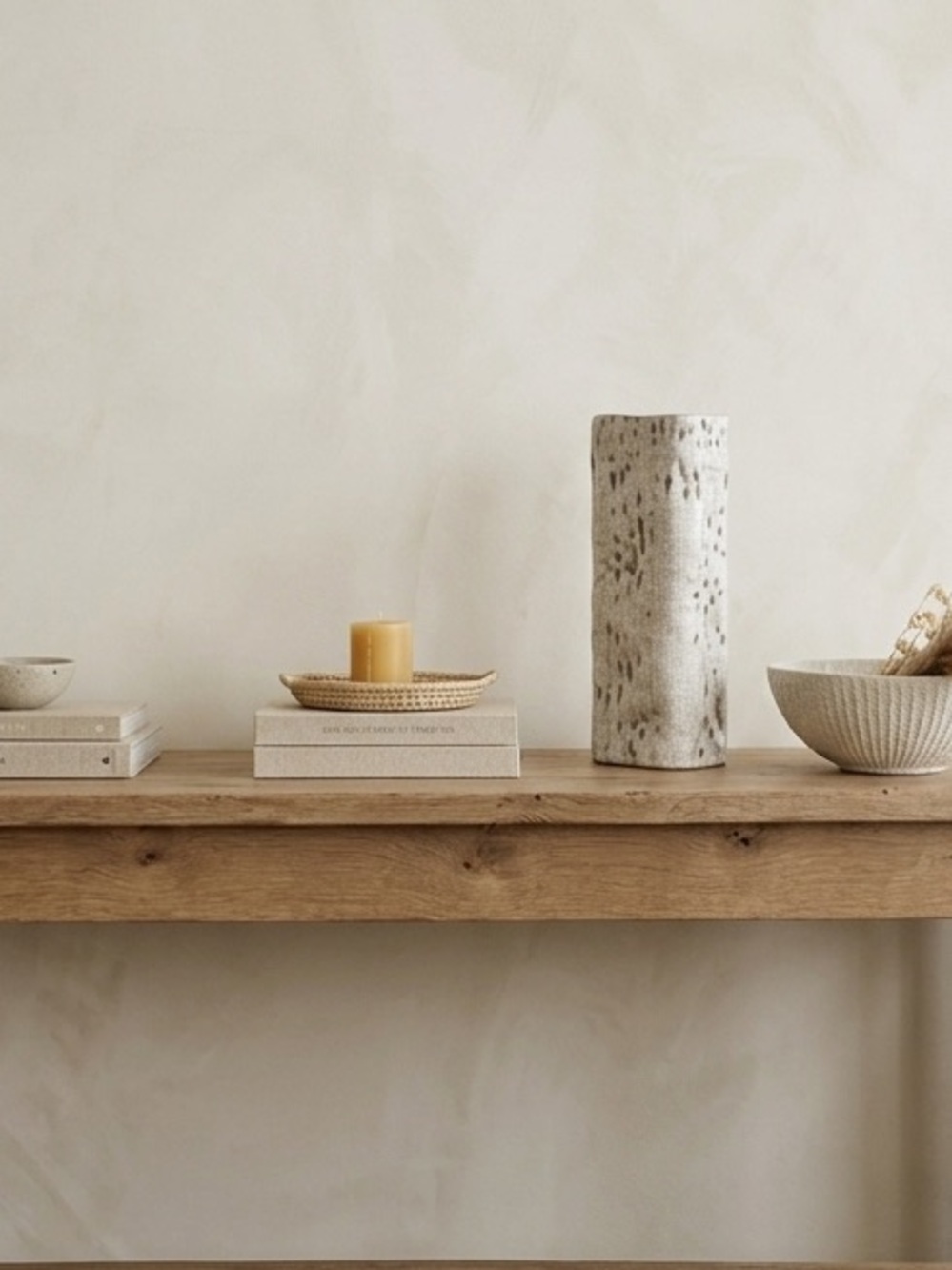 Three Hands Ceramic Textured White Decorative Vase